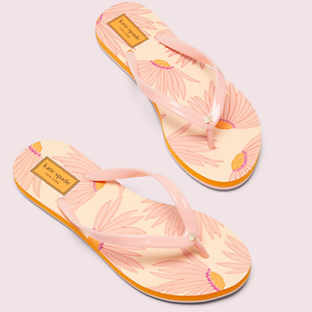 Kate Spade Fiji flip flops sz 10 - Picture 3 of 8